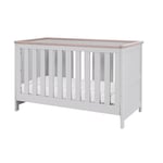 Tutti Bambini Verona 3 in 1 Cot Bed in Dove Grey and Oak from 0 - 6 years