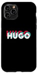 Coque pour iPhone 11 Pro Hugo Name Chemise humoristique avec nom rétro Hugo années 80