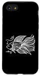 Coque pour iPhone SE (2020) / 7 / 8 Line Art Poisson & Ichtyologiste Dos plume