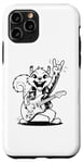 Coque pour iPhone 11 Pro Squirrel jouant de la guitare rock and roll hommes femmes rock band