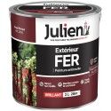 Peinture solvant fer métal anti rouille rouge basque RAL 3004 brillant 2L 10 ans JULIEN