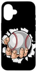 Coque pour iPhone 16 T-shirt Take Me Out to The Ball Game pour les fans de baseball.