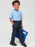 Everyday Boys 5 Pack Polo School Tops - Blue, Blue, Size Age: 6-7 Years