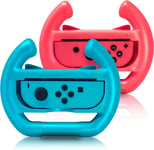 Nintendo Switch Steering Wheel Compatible With Mario Kart Red and Blue