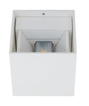 Origo vegglampe, dimbar 2x3W LED, regulerbar lysspredning, Firkantet front