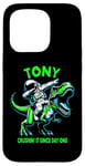 Coque pour iPhone 15 Pro Tony Crushin' It Since Day One Astronaute Dinosaure Cartoon