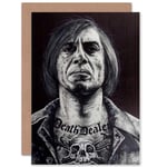 No Country Old Men Tommy Lee Jones Inked W Maguire Blank Greeting Card