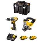 DeWALT Kit DWK200 (DCD796 + DCS331 + 2 x 2,0 Ah + DCB107 + TSTAK VI)