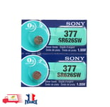 2 PILES SR626SW / SR626  377  SONY / 1.55V 0% Mercury Battery 2pcs per pack