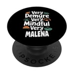 MALENA Personalized Very Demure Very Mindful MALENA Name PopSockets Adhesive PopGrip