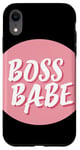 Coque pour iPhone XR Costume de Boss Babe Indépendant Rose et mignon