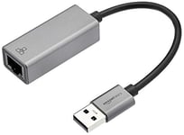 Amazon Basics Adaptateur aluminium USB 3.0 vers Gigabit Ethernet, Gris, 5 x 2.11 x 1.5 cm