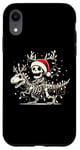 Coque pour iPhone XR Skeleton Riding Dinosaur T rex Funny Kids Boys Christmas