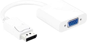 Microconnect DPVGA15CMW Adaptateur et connecteur de câbles Displayport VGA Blanc (Displayport, VGA, Male Connector/Female Connector, 0,15 m, Blanc