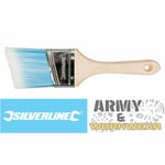 1 x Silverline 65mm Angled Paint Brush Cutting In / Edging Painting & Decorating