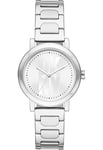 DkNY Montre pour Femme Soho D, Mouvement à Trois Aiguilles, Boîtier en Acier Inoxydable Argenté de 34 mm avec Bracelet en Acier Inoxydable, NY6620