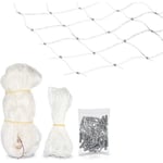 Crea - Filet de Sécurité Chat - Filet de Protection Transparent pour Balcon - Lime Anti-fuite pour Fenêtre et Terrasse - Sans Perçage (1 Pcs, Blanc)