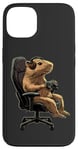 Coque pour iPhone 13 Capybara Gamer Casque de jeu vidéo pour adolescents et joueurs de jeux