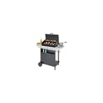 Barbecue en pierre de lave Rocky Xpert200LS en acier avec grill et cuisinie're late'rale allumage pie'zoe'lectrique