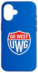 Coque pour iPhone 16 University of West Georgia UWG Wolves Go West Shield Logo