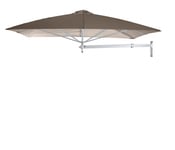 Paraflex Wall Parasoll, square, 230 cm, Neo arm Alu - Taupe