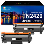 GPC Image TN2420 TN-2420 Compatible Toner Cartridges for Brother TN2410 TN-2410 for DCP-L2510D L2530DW L2550DN HL-L2310D L2350DW L2357DW L2370DN L2375DW MFC-L2710DN L2710DW L2730DW L2750D(2 Black)