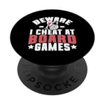 Beware i cheat on Board Games Night PopSockets PopGrip Adhésif