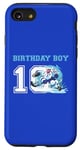 Coque pour iPhone SE (2020) / 7 / 8 10e anniversaire garçon cool joueur de hockey fête d'anniversaire