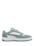 PUMA Kids' Court Classic Street Lace-Up Trainers, Green Moon/White