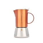 La Cafetière Polished Stainless Steel Espresso Stovetop Coffee Maker, 200ml, Copper