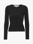 A-VIEW Alexandra Glitter Knitted Top, Black