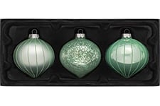 WeRChristmas Boules de Noël en Verre pour Sapin de Noël Vert Menthe 11 cm