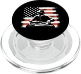 Drapeau américain DJ – Amoureux de la platine Deejay des États-Unis patriotiques PopSockets PopGrip pour MagSafe