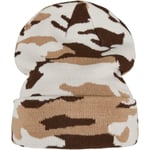 Urban Classics Camo Beanie Hat Brim Jacquard Camo Pattern Acrylic Elastane