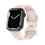 Bracelet Compatible avec Apple Watch Bracelet 42 mm 44 mm 45 mm, Bracelet Sport en Silicone pour iWatch SE Series 8 7 6 5 4 3 2 1 - Rose, Rose, 42mm/44mm/45mm