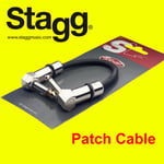 Stagg GUITAR FX PEDAL PATCH CABLE LEAD 4"/10cm With Angled Jacks SPC010LDL