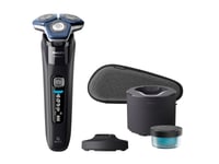 Philips Shaver Series 7000 S7886/55 Elektrisk Rakapparat För Våt- Och Torrakning, Roterande Rakhuvud, Skiniq, Svart, Batteri, Inbyggt Batteri, 60 Min