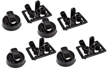 Universal Black Beko Baumatic Cooker Oven Hob Control Knob Set Of 4