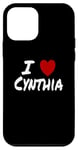 Coque pour iPhone 12 mini I Heart (Love) Cynthia Cute Matching Couple Conjoint Marié