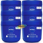 6x Nivea Rich Nourishing Deep Moisture Serum Body Cream 400ml