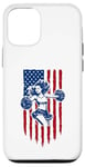 Coque pour iPhone 12/12 Pro Drapeau américain de pom-pom girl pour pom-pom girl drapeau américain