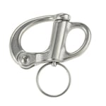 1pc Stainless Steel 316 Snap Hook 35mm/69mm Fixed Eye Shackle Anchor Quick Release Spring Ring Rigging Pin Sailboat Hardware - Type 35mm