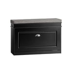 SoBuy Banc à Chaussures, Meuble à Chaussures avec Assise Coussin Rembourré et 1 Abattant, Rangement à Chaussure, Banc de Rangement pour Salon, Entrée, Chambre, L75xP24xH51 cm, Noir, FSR82-L-SCH