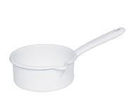 RIESS grande casserole avec bec verseur, casserole de o et couleurs au choix, blanc, 0,75l