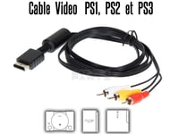 Câble Video RGB RCA pour Sony Playstation 1 2 3 PSX PS2 PS3, AV, Composite