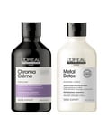 L'Oreal Professionnel Kit Serie Expert Chroma Creme Purple Dyes Shampoo + Metal Detox