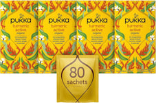 Pukka Herbs, Turmeric Active Organic Herbal Tea, Ginger, Turmeric, Nettle...