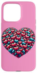 iPhone 15 Pro Max Cute Heart with Flowers and Hearts for Valentine's Day Case