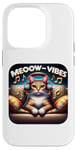 Coque pour iPhone 14 Pro Meeow-Vibes Casque pour chat