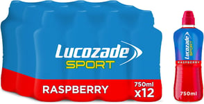 Raspberry Lucozade Sport Drink 12x750ml | Isotonic, Electrolytes, Vitamin B3